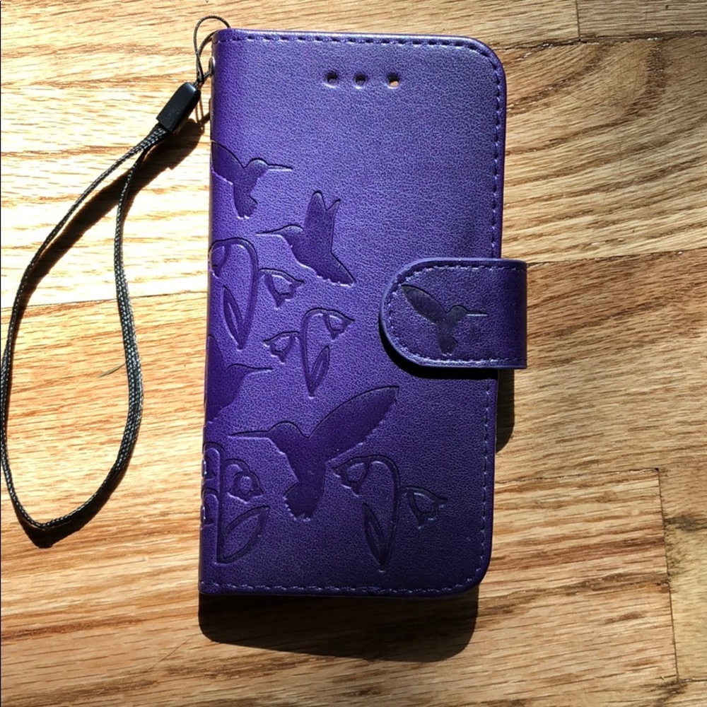 iPhone 6 case (purple with hummingbird design)